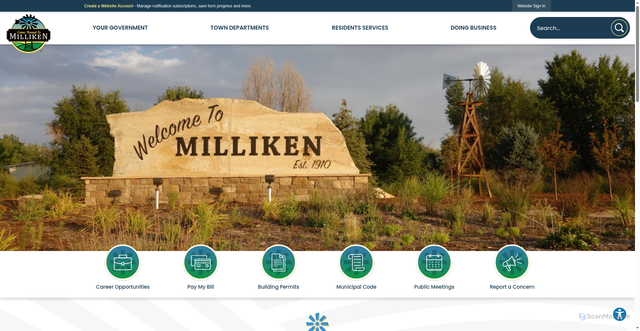 Security scan screenshot of https://millikenco.gov/