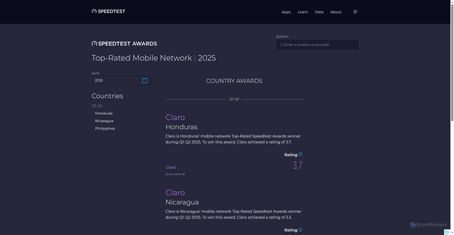 Security scan screenshot of https://hosssssssssssssin.pages.dev/awards/top-rated-mobile/?
