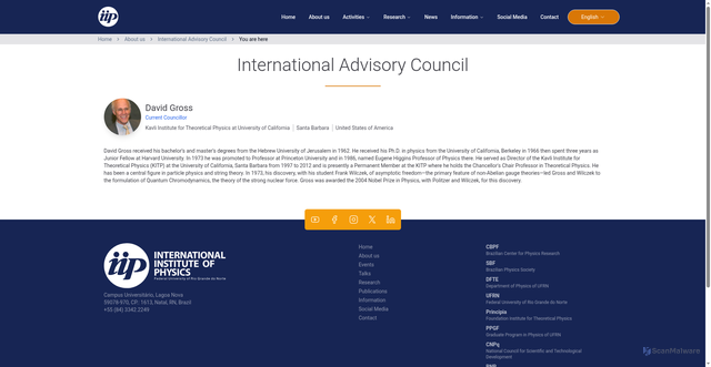 Security scan screenshot of https://iip.ufrn.br/en/about/iac/david-gross