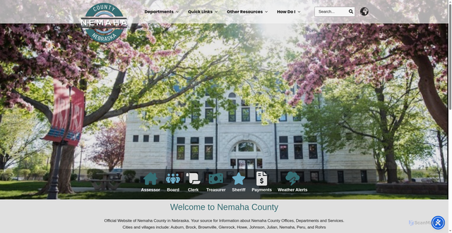 Security scan screenshot of https://nemahacountyne.gov/