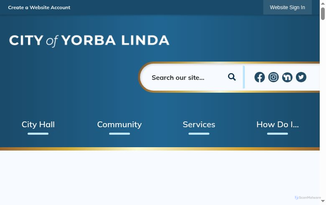 Security scan screenshot of https://www.yorbalindaca.gov/