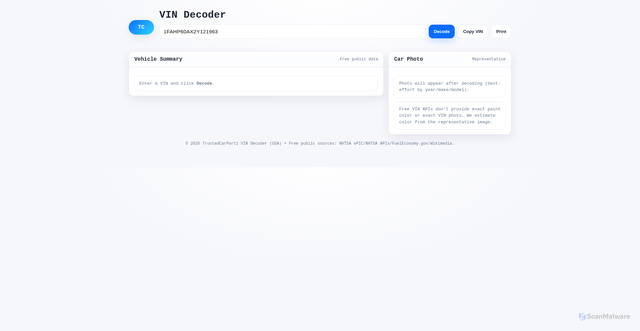 Security scan screenshot of https://vin-decoder-pro-fxi0ydf0lt.edgeone.app/