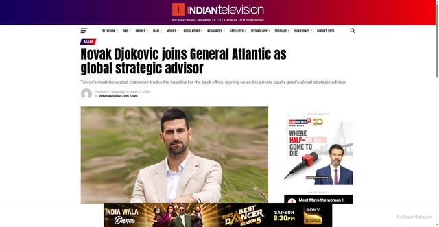 Security scan screenshot of https://indiantelevision.com/mam/novak-djokovic-joins-general-atlantic-as-global-strategic-advisor/