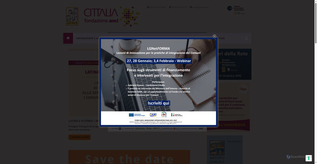 Security scan screenshot of https://www.cittalia.it/
