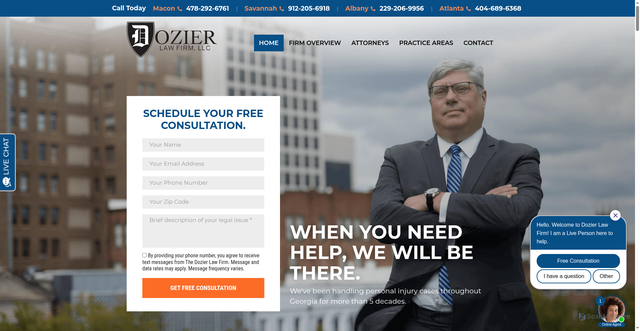 Security scan screenshot of https://dozierlaw.com/