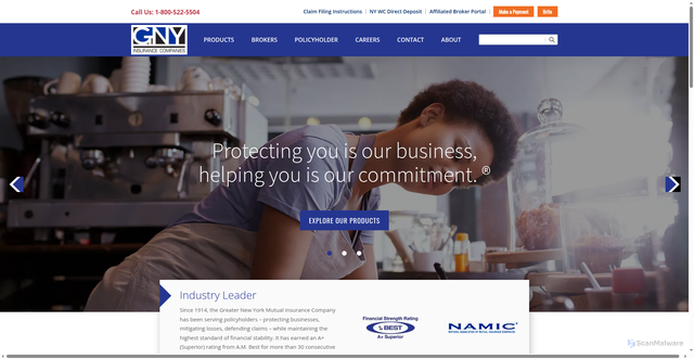 Security scan screenshot of https://www.gny.com/