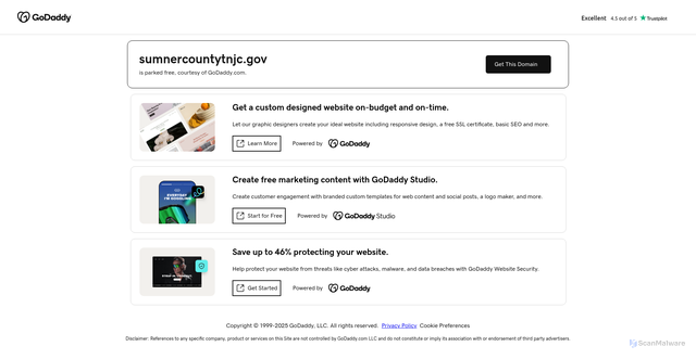 Security scan screenshot of https://sumnercountytnjc.gov/