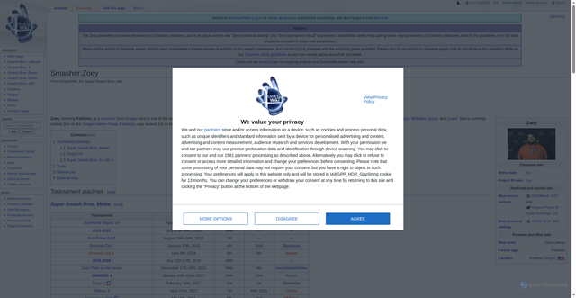 Security scan screenshot of https://www.ssbwiki.com/Smasher:Zoey