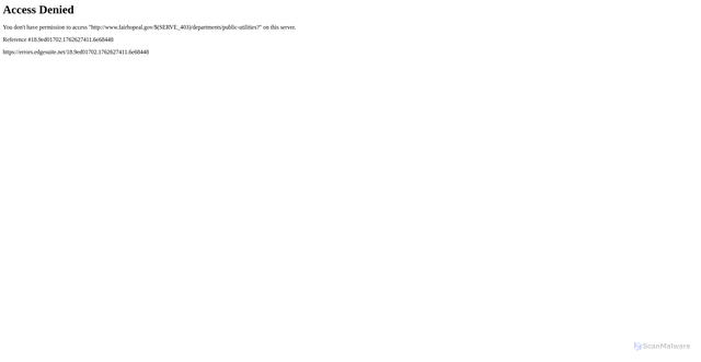 Security scan screenshot of https://www.fairhopeal.gov/departments/public-utilities