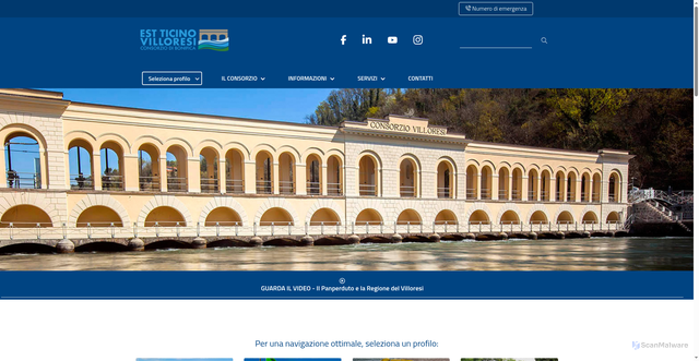 Security scan screenshot of https://www.etvilloresi.it