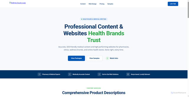 Security scan screenshot of https://rxwriteaswebdev-f1xntcowfa.edgeone.app/