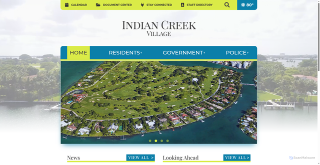 Security scan screenshot of https://www.indiancreekvillagefl.gov/