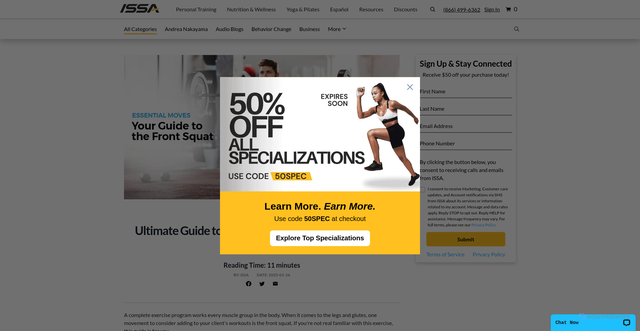 Security scan screenshot of https://www.issaonline.com/blog/post/essential-moves-your-complete-guide-to-the-front-squat