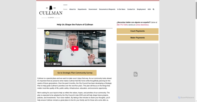 Security scan screenshot of https://cullmanal.gov/