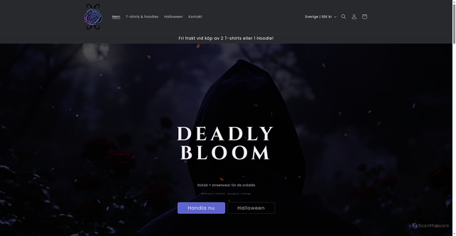 Security scan screenshot of https://deadlybloom.se