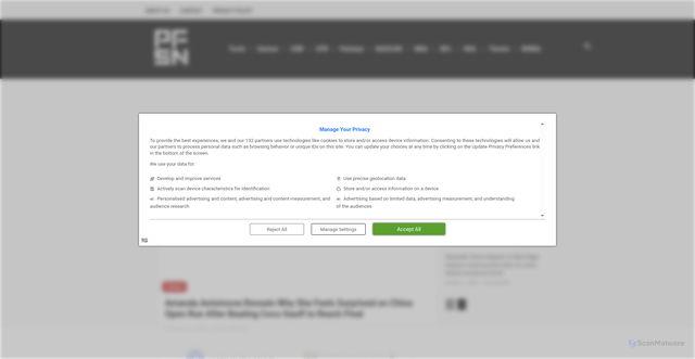 Security scan screenshot of https://www.profootballnetwork.com/tennis/amanda-anisimova-reveals-surprise-china-open-run-coco-gauff/