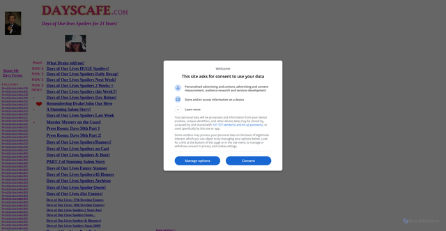 Security scan screenshot of https://www.dayscafe.com/