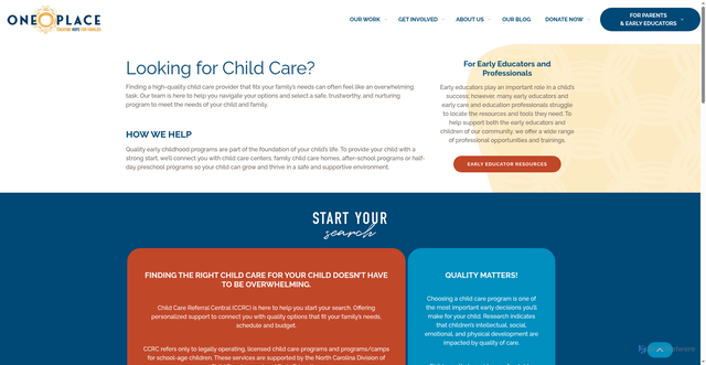 Security scan screenshot of https://www.oneplaceonslow.org/for-parents-and-early-educators/child-care/