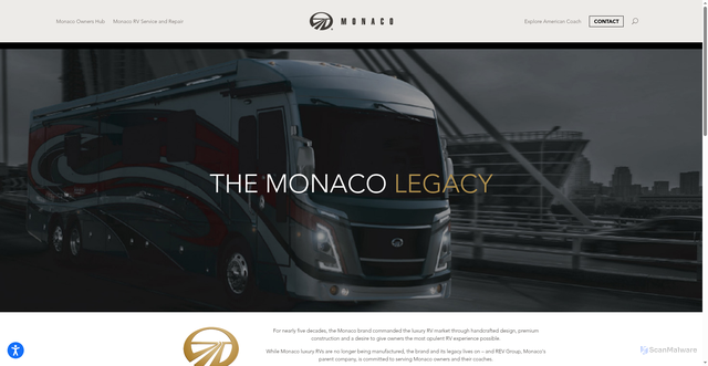 Security scan screenshot of https://www.monacocoach.com/