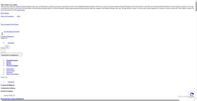 Security scan screenshot of https://www.comune.belgirate.vb.it/