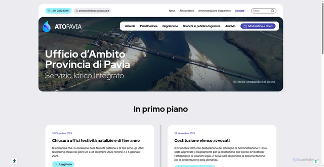 Security scan screenshot of https://www.atopavia.it/