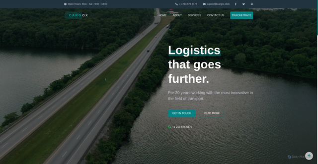 Security scan screenshot of https://cargox.click