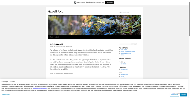 Security scan screenshot of https://napolifootball.wordpress.com/