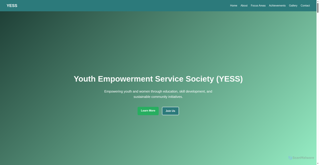 Security scan screenshot of http://yessociety.in/