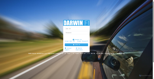 Security scan screenshot of https://fi.darwinautomotive.com