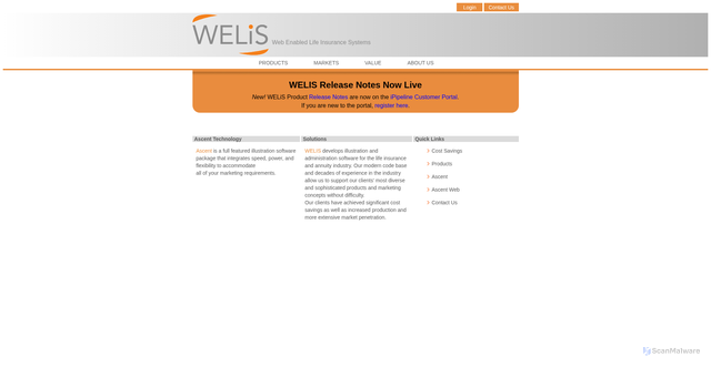 Security scan screenshot of https://welis.com