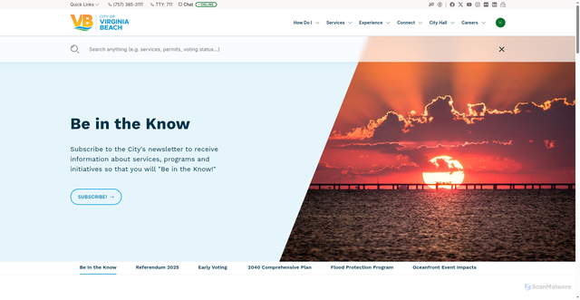 Security scan screenshot of https://virginiabeach.gov/