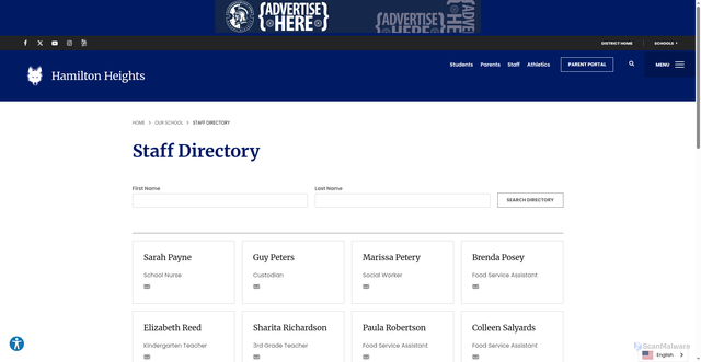 Security scan screenshot of https://hh.casdonline.org/our-school/staff-directory?const_page=4&