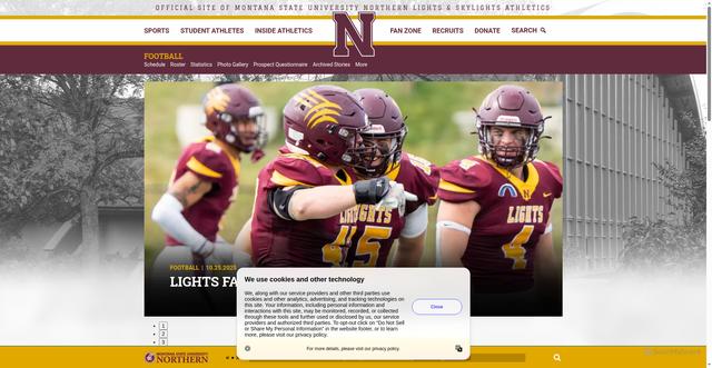 Security scan screenshot of https://golightsgo.com/sports/football