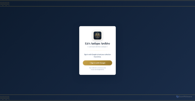 Security scan screenshot of https://antique-archive.pages.dev/$%7BobjectUrl%7D