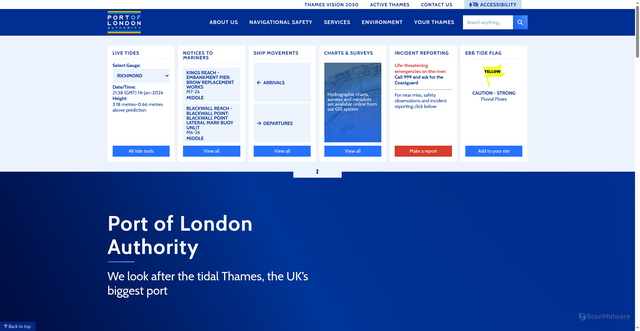 Security scan screenshot of https://pla.co.uk/