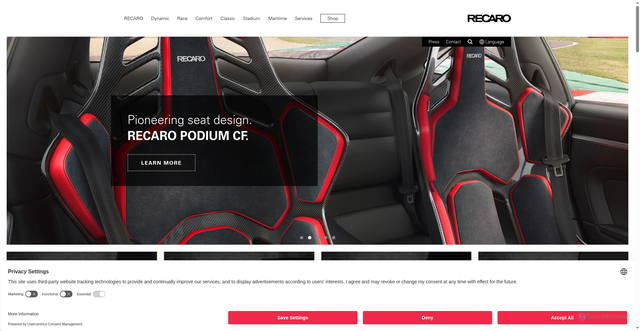 Security scan screenshot of https://recaro-automotive.com