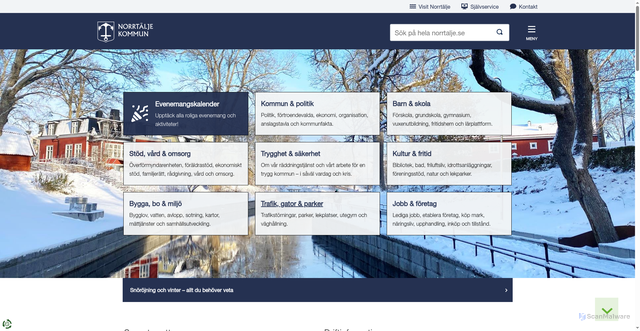 Security scan screenshot of https://www.norrtalje.se/