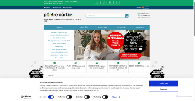 Security scan screenshot of https://www.printrecarti.ro