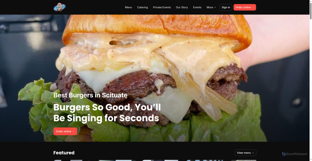 Security scan screenshot of https://rockinburgersma.com/