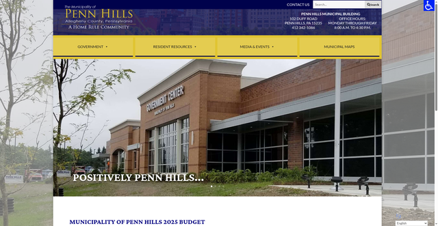 Security scan screenshot of https://pennhillspa.gov/