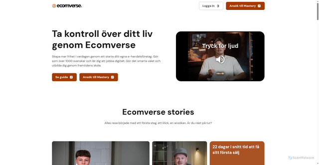 Security scan screenshot of https://www.ecomverse.org/