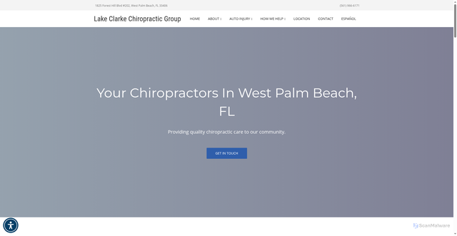 Security scan screenshot of https://www.lakeclarkechiro.com