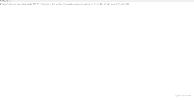 Security scan screenshot of https://m5ziqznq2h-dsn.algolia.net