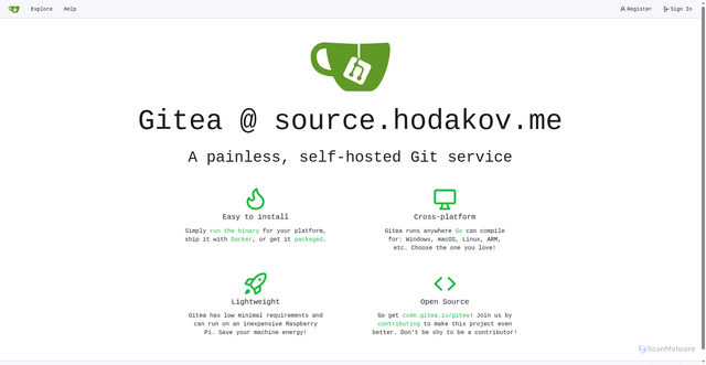 Security scan screenshot of https://source.hodakov.me