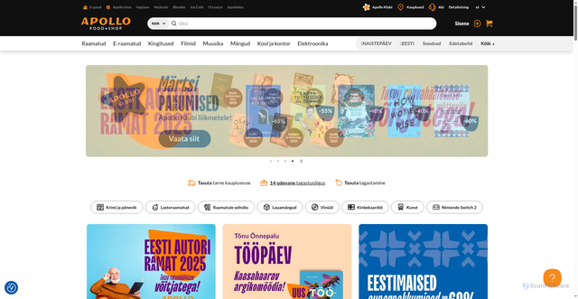 Security scan screenshot of https://www.apollo.ee