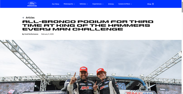 Security scan screenshot of https://www.fordracing.com/articles/series/off-road-racing/2025/02/all-bronco-podium-at-koh