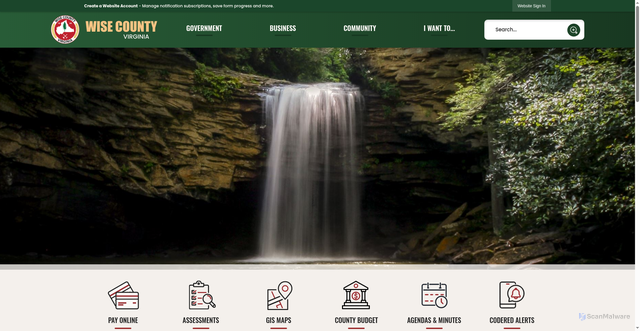 Security scan screenshot of https://www.wisecounty.org/
