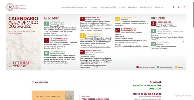 Security scan screenshot of https://www.isime.it/