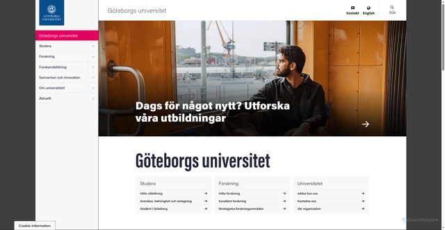 Security scan screenshot of https://www.gu.se