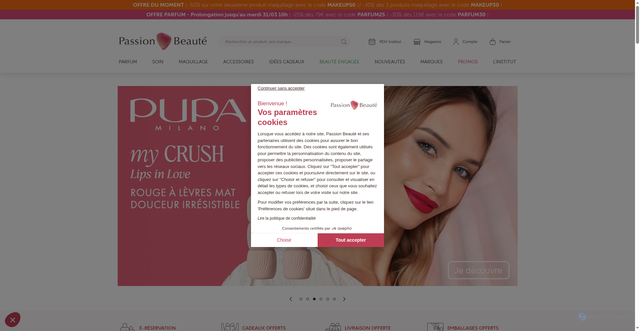 Security scan screenshot of https://www.passionbeaute.fr